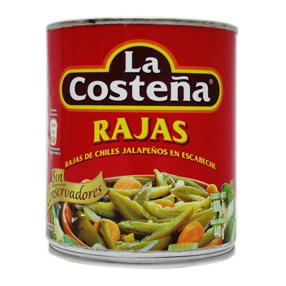 CHILE RAJAS 800 GRS COSTENA