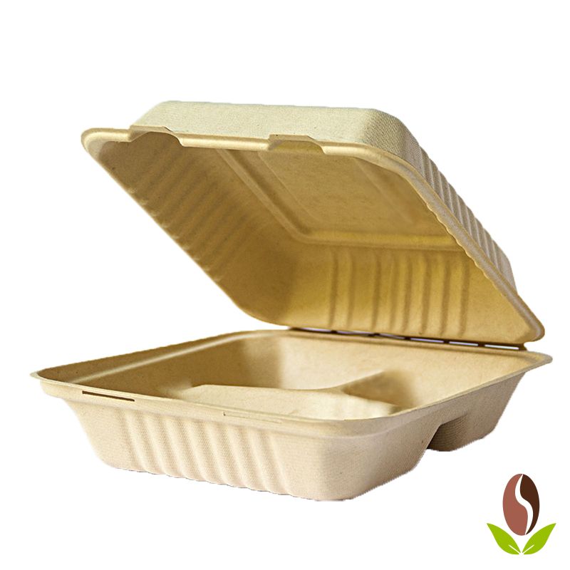 CONTENEDOR BIODEGRADABLE 8X8 CON DIVISION 50 PIEZAS