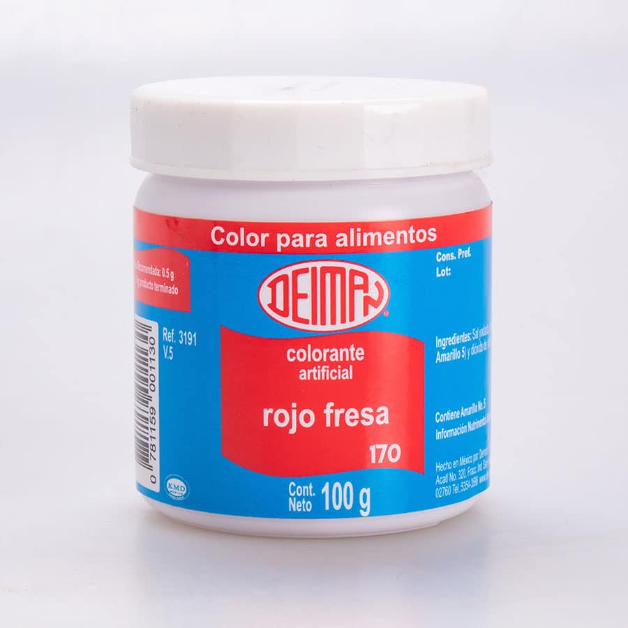 COLORANTE ROJO FRESA 100 GMS
